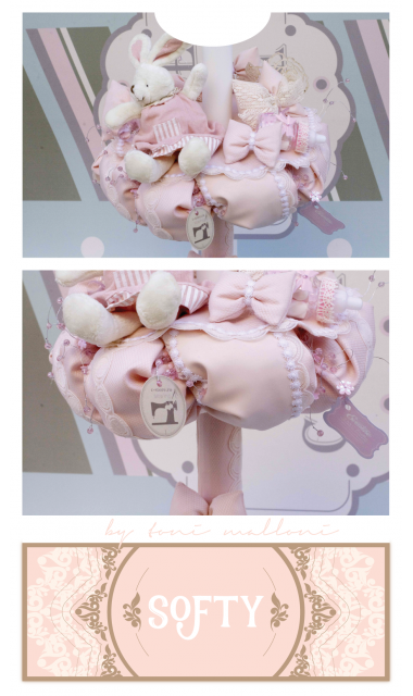 Lumanare de botez pentru fetite iepuras, 65x4cm,  Honey Bunny 1